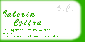 valeria czifra business card