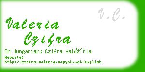 valeria czifra business card